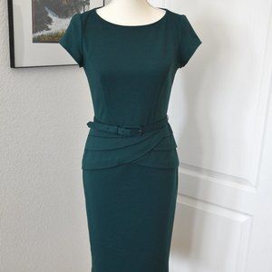 Jones Studio Green Sheath Dress with Belt Size 4